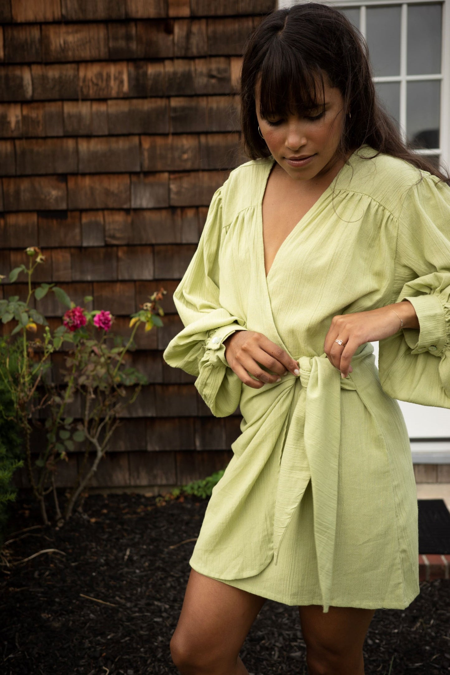 Sea Green Wrap Dress